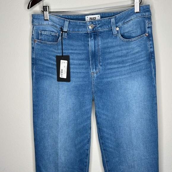 PAIGE Genevieve Modern High Rise Flare Jeans in Golden Years Size 32 NWT! - Picture 10 of 16